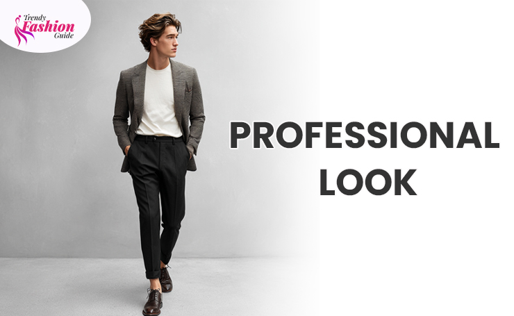 Professional Look: Opt for a structured blazer with a retro tee. The pants can be slim or wide-leg, depending on your choice. Add minimal accessories like a watch or a leather belt, and wear derby shoes or loafers.