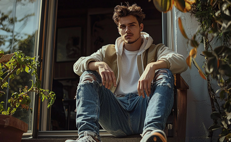 Look 5: Vintage Jeans with Casual Modern Comfort