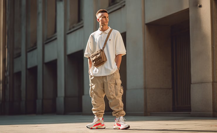 Male 90s Clothing Meets Today: Polo Cargo Fusion.