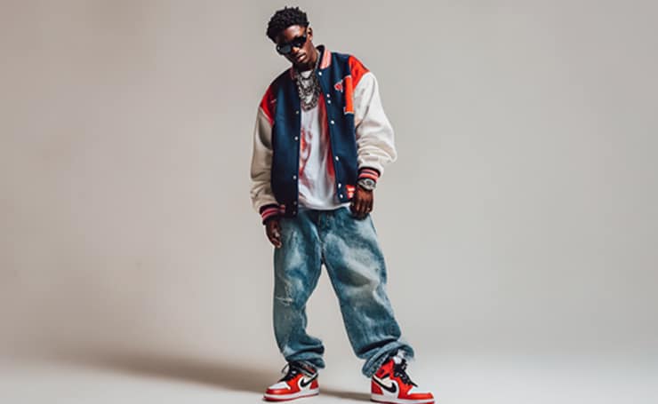 90s Attire Male Reimagined: Varsity Energy