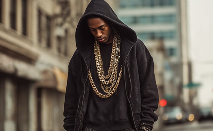 90s Guy Fashion Reinvented: Chain Game Streets
